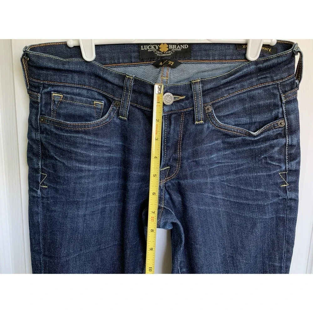 Lucky Brand Zoe Skinny Jeans Women's 4/27 Dark Wash Stretch Premium Denim EUC - Picture 11 of 12
